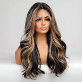 SULMY Brown Highlight Lace Front Wig for White Women 100% Human Hair